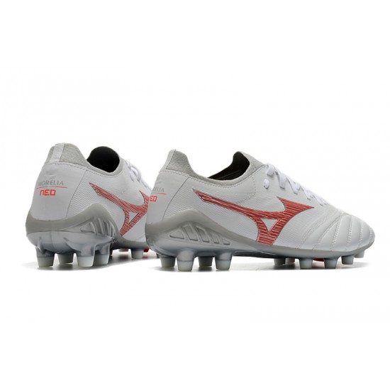 Mizuno Morelia Neo III B Made In Japan FG Grey Red 39-45