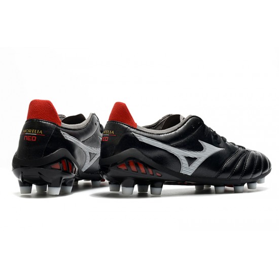 Mizuno Morelia Neo III Pro FG Black Silver 39-45