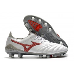 Mizuno Morelia Neo III Pro FG White Red 39-45