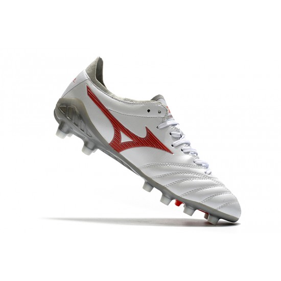 Mizuno Morelia Neo III Pro FG White Red 39-45