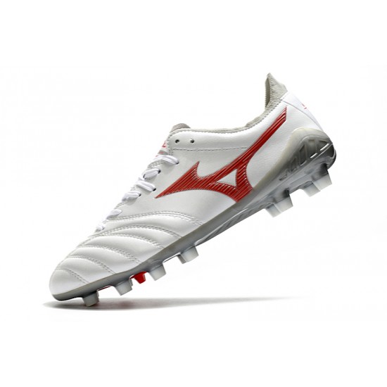 Mizuno Morelia Neo III Pro FG White Red 39-45