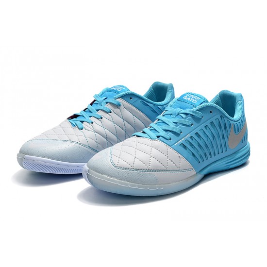 Nike Lunar Gato II IC White Blue Silver 39-45