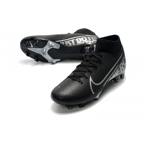 Nike Mercurial 7 Elite FG Black Silver 39-45
