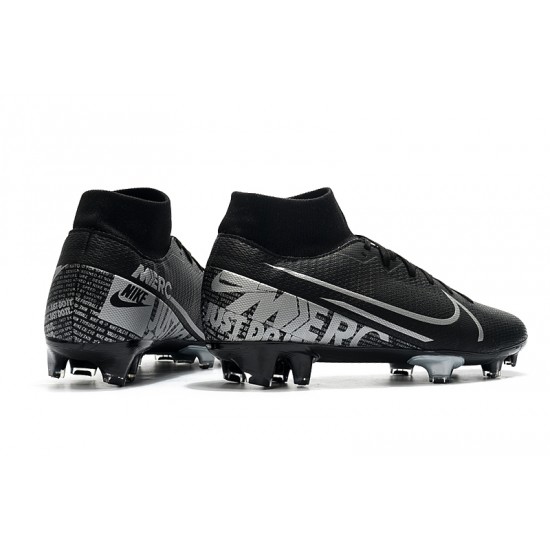 Nike Mercurial 7 Elite FG Black Silver 39-45