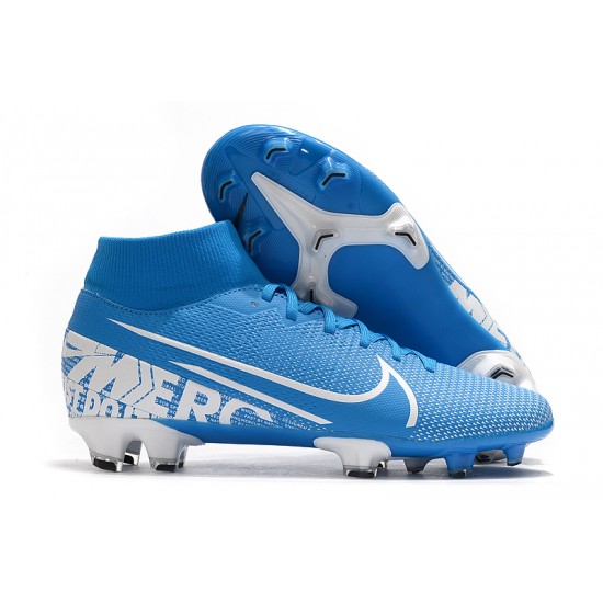 Nike Mercurial 7 Elite FG Blue Silver 39-45