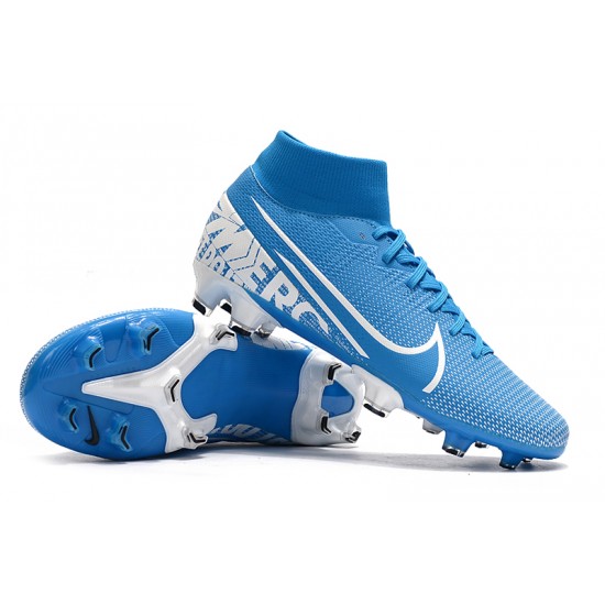 Nike Mercurial 7 Elite FG Blue Silver 39-45