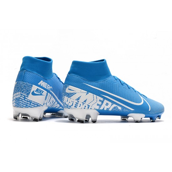 Nike Mercurial 7 Elite FG Blue Silver 39-45