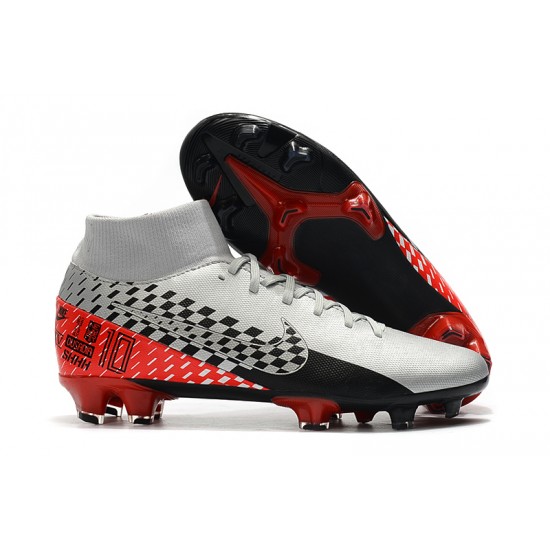 Nike Mercurial 7 Elite FG Silver Black Red 39-45