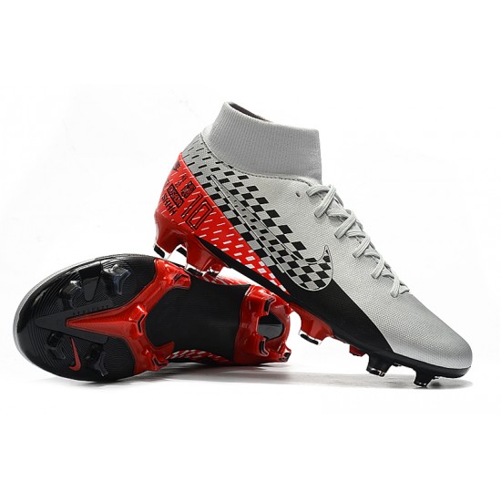 Nike Mercurial 7 Elite FG Silver Black Red 39-45