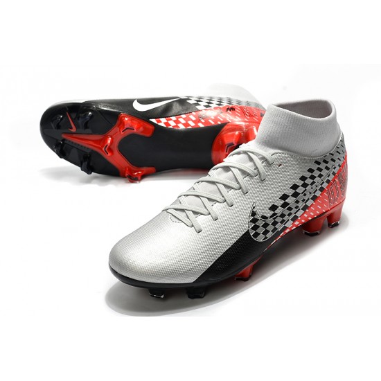 Nike Mercurial 7 Elite FG Silver Black Red 39-45