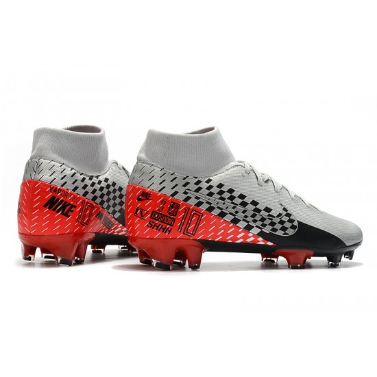 Nike Mercurial 7 Elite FG Silver Black Red 39-45