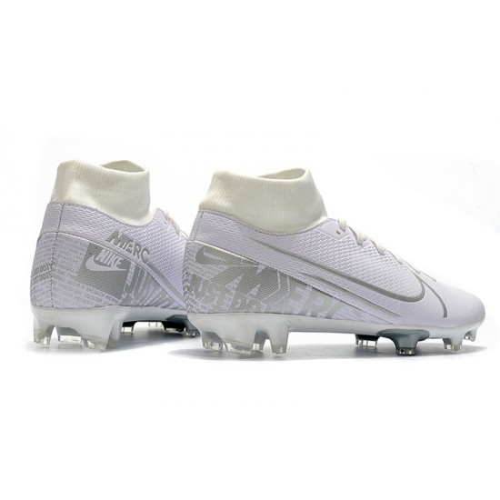 Nike Mercurial 7 Elite FG White Silver 39-45