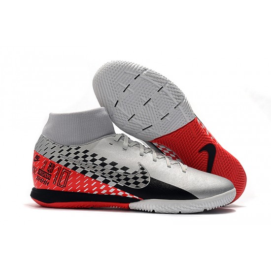 Nike Mercurial Superfly VII Academy IC Silver Black Red 39-45