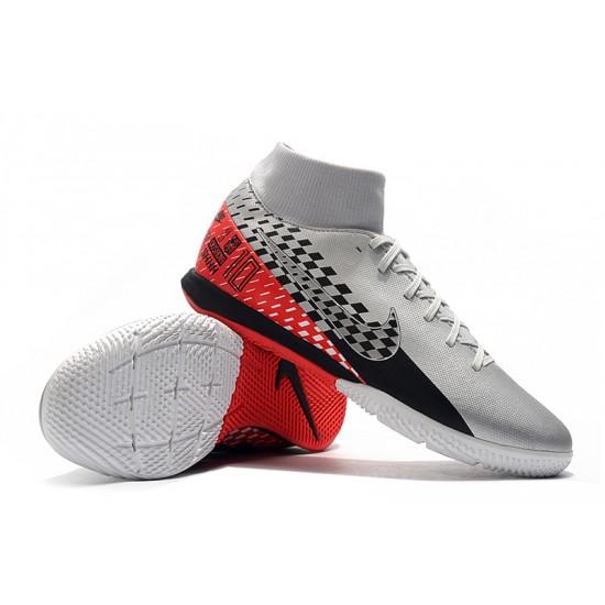 Nike Mercurial Superfly VII Academy IC Silver Black Red 39-45