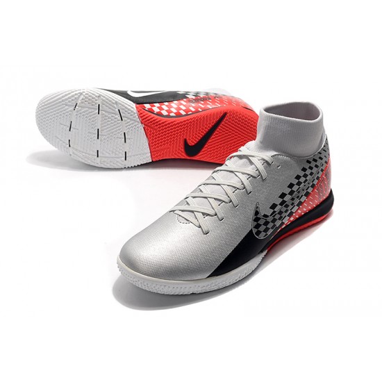 Nike Mercurial Superfly VII Academy IC Silver Black Red 39-45