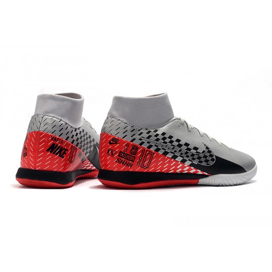 Nike Mercurial Superfly VII Academy IC Silver Black Red 39-45