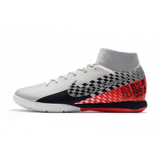 Nike Mercurial Superfly VII Academy IC Silver Black Red 39-45