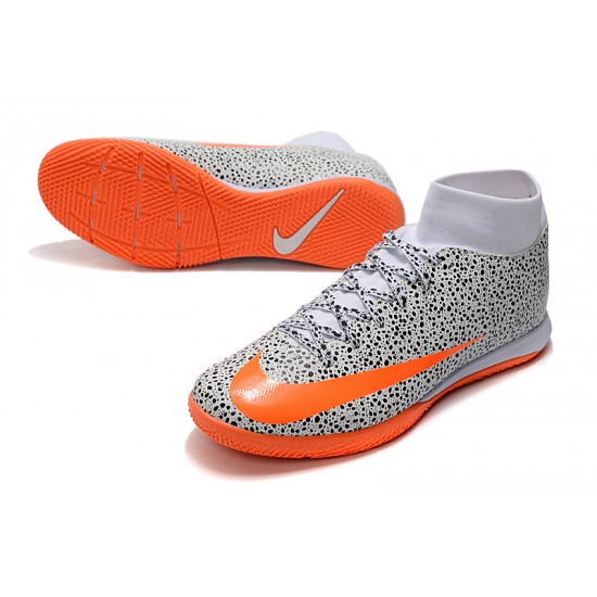 Nike Mercurial Superfly VII Academy IC White Black Orange 39-45