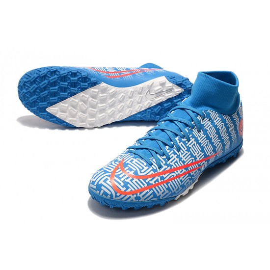 Nike Mercurial Superfly VII Academy TF Blue White Red 39-45