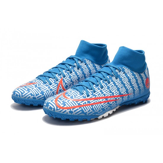 Nike Mercurial Superfly VII Academy TF Blue White Red 39-45