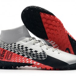 Nike Mercurial Superfly VII Academy TF Silver Black Red 39-45