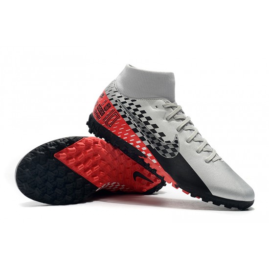 Nike Mercurial Superfly VII Academy TF Silver Black Red 39-45