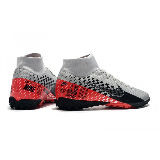 Nike Mercurial Superfly VII Academy TF Silver Black Red 39-45