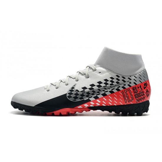 Nike Mercurial Superfly VII Academy TF Silver Black Red 39-45