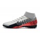 Nike Mercurial Superfly VII Academy TF Silver Black Red 39-45