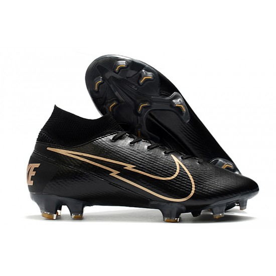 Nike Mercurial Superfly 7 Elite FG Black Gold 39-45