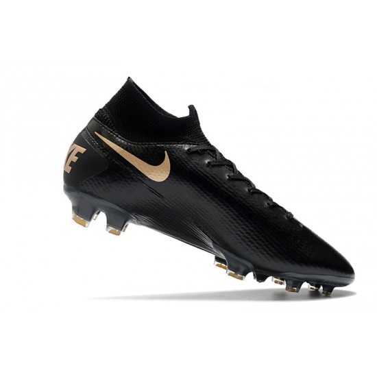 Nike Mercurial Superfly 7 Elite FG Black Gold 39-45