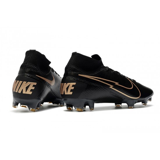 Nike Mercurial Superfly 7 Elite FG Black Gold 39-45