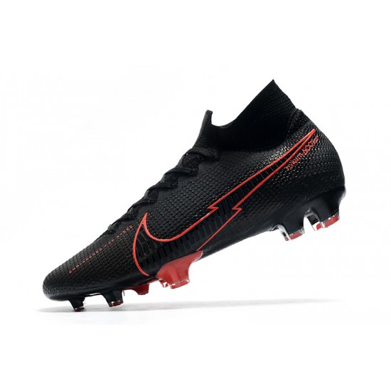 Nike Mercurial Superfly 7 Elite FG Black Red 39-45