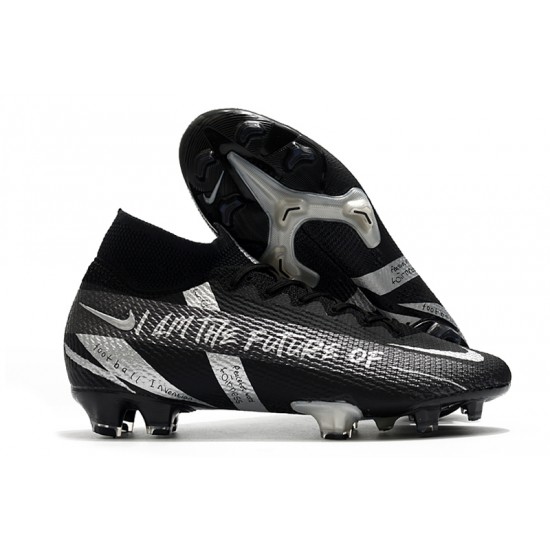 Nike Mercurial Superfly 7 Elite FG Black Silver 39-45