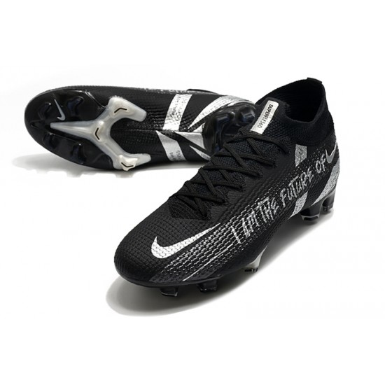 Nike Mercurial Superfly 7 Elite FG Black Silver 39-45