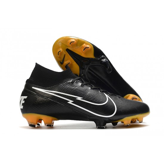 Nike Mercurial Superfly 7 Elite FG Black White 39-45