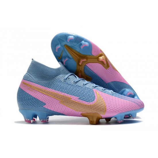 Nike Mercurial Superfly 7 Elite FG Blue Pink 39-45