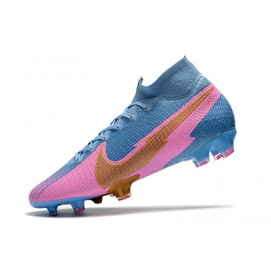 Nike Mercurial Superfly 7 Elite FG Blue Pink 39-45