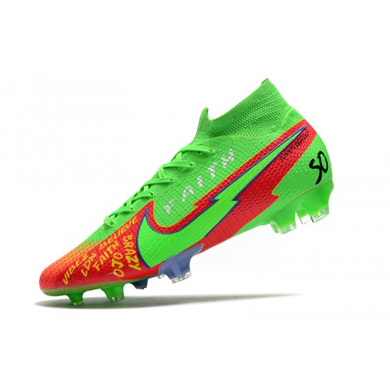 Nike Mercurial Superfly 7 Elite FG Green Red 39-45