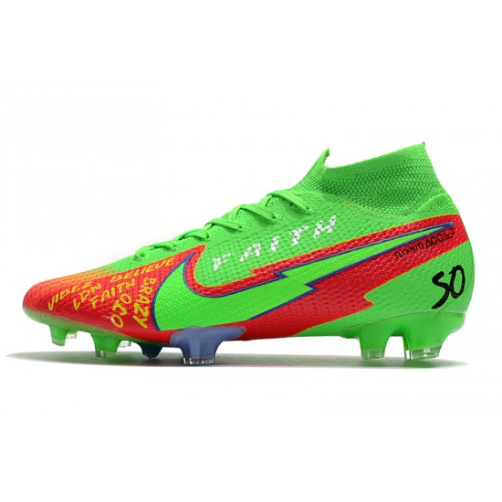 Nike Mercurial Superfly 7 Elite FG Green Red 39-45