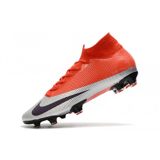 Nike Mercurial Superfly 7 Elite FG Red Silver Purple 39-45