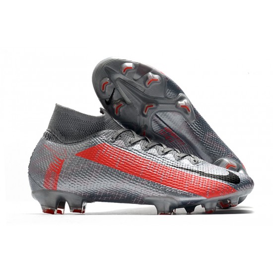 Nike Mercurial Superfly 7 Elite FG Silver Red 39-45