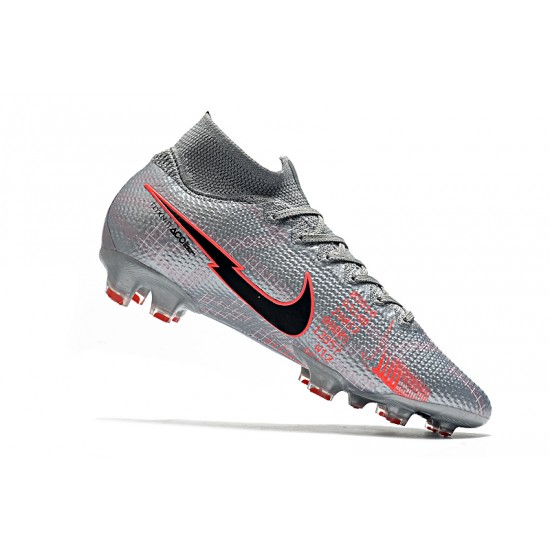 Nike Mercurial Superfly 7 Elite FG Silver Red 39-45