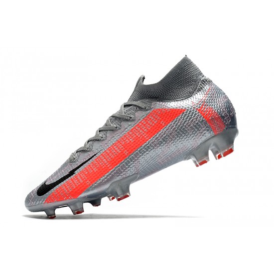 Nike Mercurial Superfly 7 Elite FG Silver Red 39-45