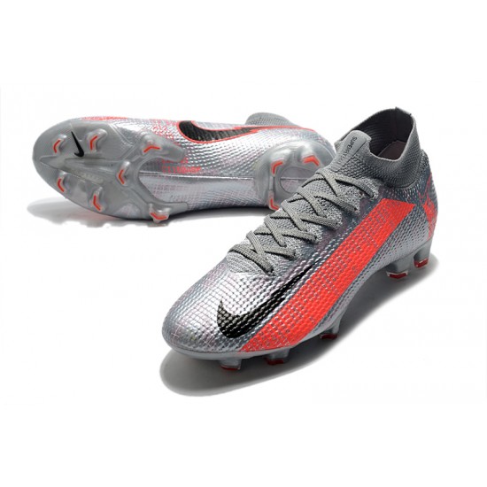 Nike Mercurial Superfly 7 Elite FG Silver Red 39-45