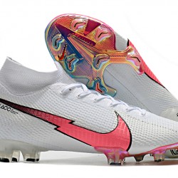 Nike Mercurial Superfly 7 Elite FG White Pink Blue 39-45