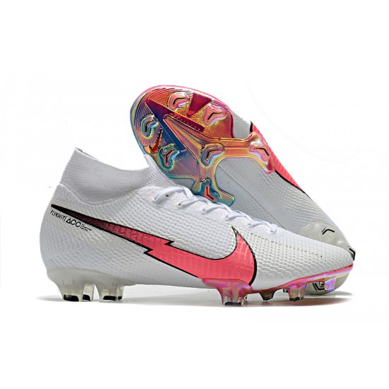 Nike Mercurial Superfly 7 Elite FG White Pink Blue 39-45