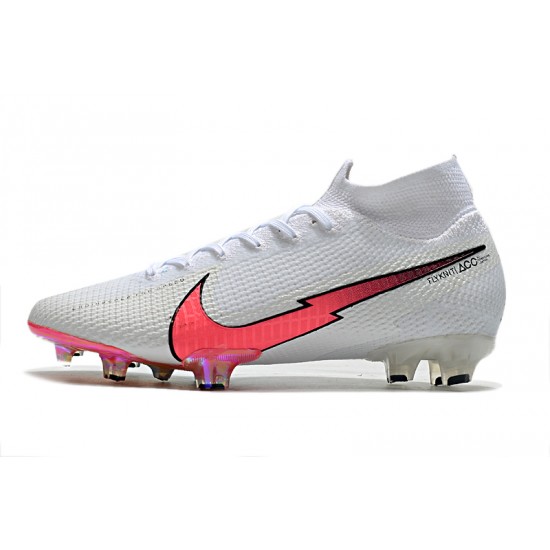 Nike Mercurial Superfly 7 Elite FG White Pink Blue 39-45