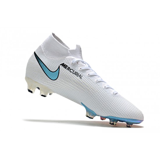 Nike Mercurial Superfly 7 Elite FG White Pink Blue 39-45