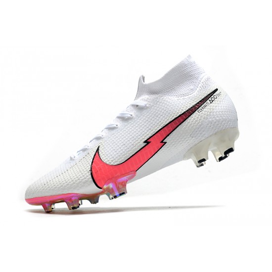 Nike Mercurial Superfly 7 Elite FG White Pink Blue 39-45